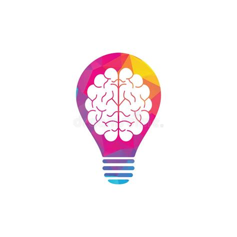 Brain Bulb Concept Logo Design Stock Vector Illustration Of Abstract