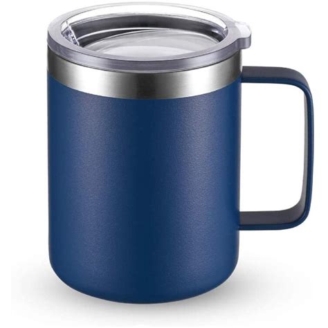 Spicymedia Stainless Steel Coffee Mug Cup With Handle 12 Oz Double