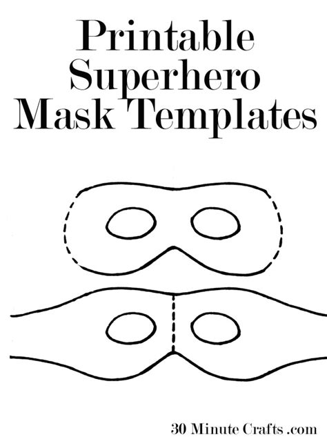 Face mask pattern to download you will not receive a face mask, this is a pattern to sew at home only! Printable Halloween Mask Templates - 30 Minute Crafts