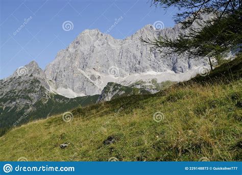 Scenic Alpine Schladming Dachstein Region In Austria Styria Stock