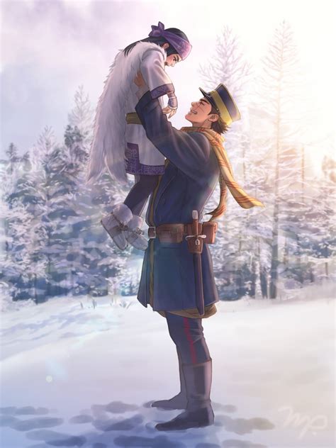 Mprichin Asirpa Sugimoto Saichi Golden Kamuy Holding Up Absurdres