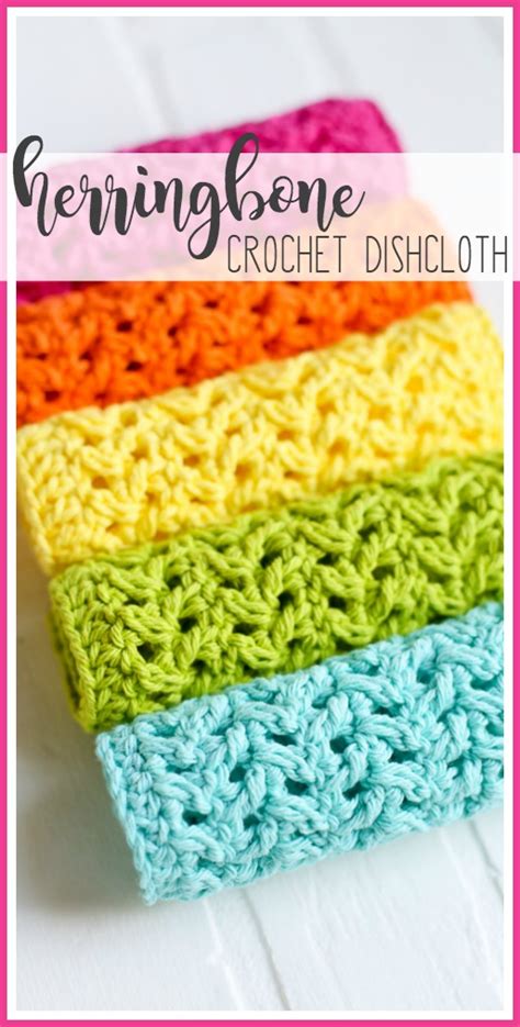 Crochet Dishcloth Herringbone Pattern Artofit