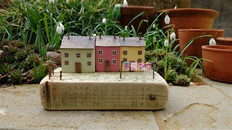 N°54 Miniature Wooden Houses Upcycled By Maria Upcycled Handmade