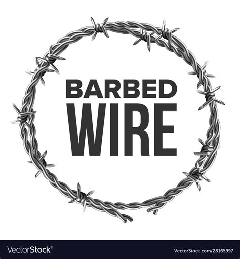 Barbed Wire In Circular Shape For Fence Royalty Free Vector