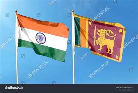 Indian Flag Sri Lankan Flag On Stock Photo 2405446053 Shutterstock