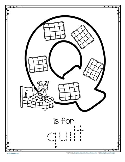 Free Q Is For Quilt Alphabet Trace And Color Printable Alphabet