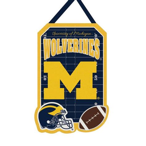 Michigan Wolverines X Felt Door Decor Wall Banner Michigan Wolverines