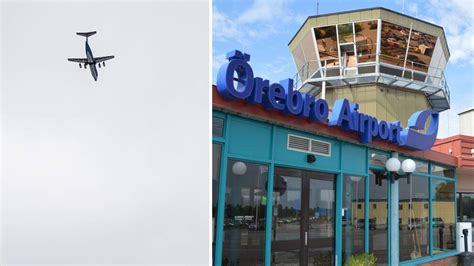 Örebro flygplats efter en allvarlig flygplansolycka. Regeringen vill se över finansiering av flygplats | SVT Nyheter