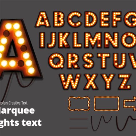 Marquee Lights Letters Font Mockofun