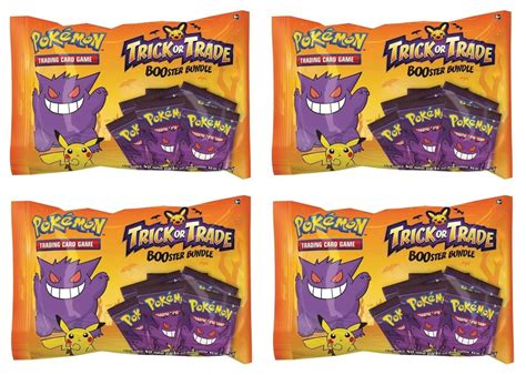 Pokémon Tcg Trick Or Trade Halloween Booster Bundle 40 Packs 4x Lot