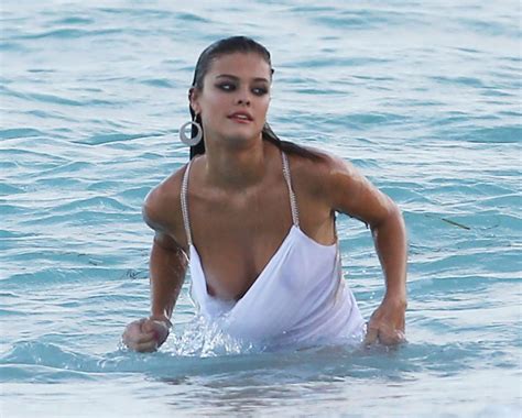 Free Nina Agdal Has A Couple Wardrobe Malfunctions While Navigating The Surf For A Photoshoot