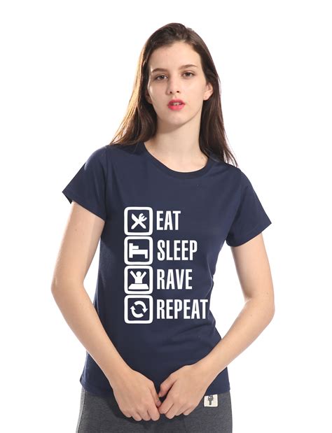 2019 Summer New Arrival Eat Sleep Rave Repeat Print Game Shirt Harajuku