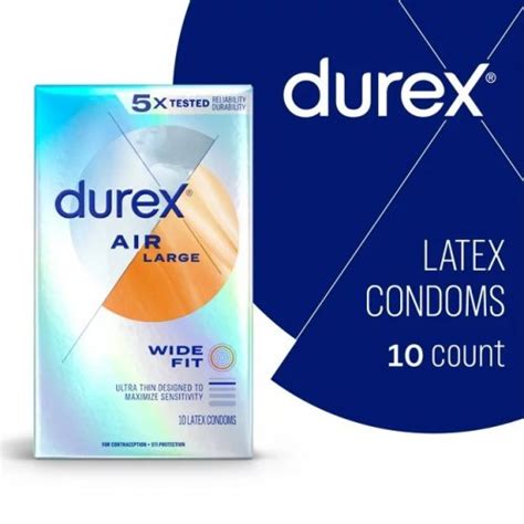 Durex Air Wide Fit Condoms 10pk Sex Toys And Adult Novelties Adult