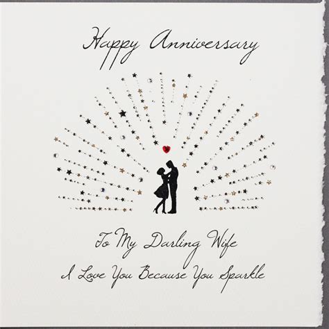 To My Darling Wife Handmade Anniversary Card S53 Tilt Art