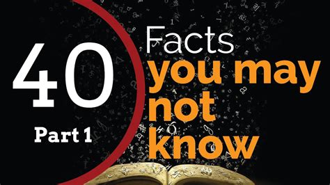 Did You Know 40 Facts You May Not Know Part 1 Youtube
