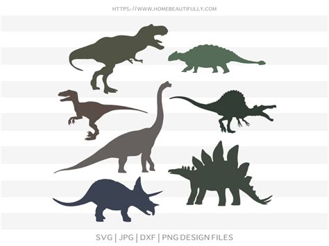 Dinosaur Cut File Collection 2 | Home Beautifully | Free SVG Files