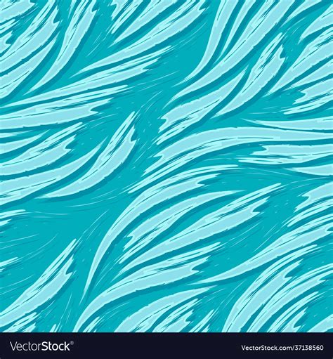 Seamless Pattern Turquoise Waves Royalty Free Vector Image