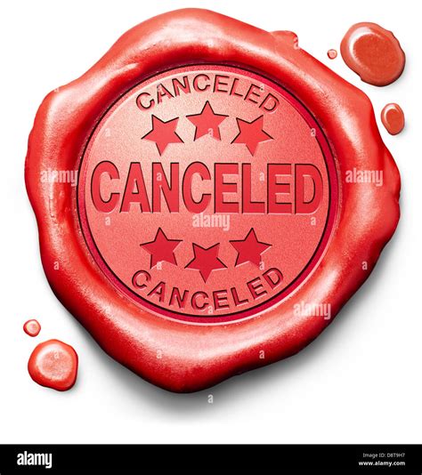 canceled cancel event appointment gig flight or vacation reservation ...