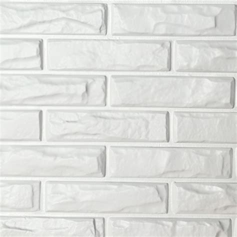 Pvc 3d Wall Panels White Brick Wall Tiles 197 X 197 12 Pack