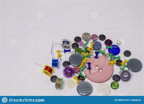 A Set Of Different Buttons Buttons Coils Stock Photo Image Of