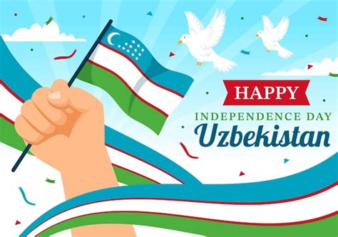 Premium Vector Happy Uzbekistan Independence Day Vector Illustration