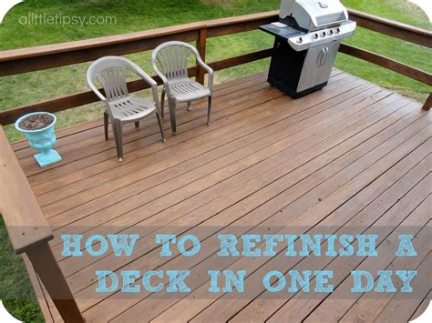 How To Refinish A Deck In One Day A Babe Tipsy