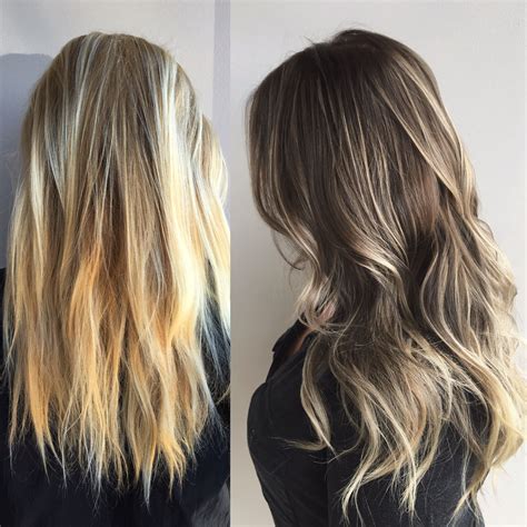 Before And After Blonde Hair To Brown Hair Blonde To Brown Secret