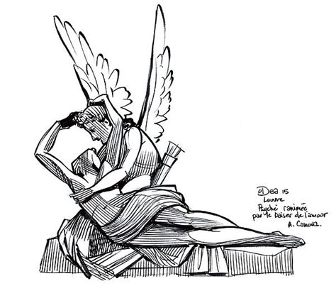 Psyche Revived By Cupids Kiss By Patrick Dea Cupid Drawing Cupid