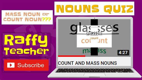 Count And Mass Nouns Quiz Youtube
