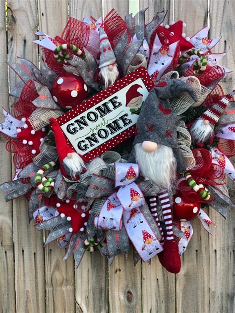 Christmas Wreath Gnome Christmas Wreath Gnome Christmas | Etsy | Christmas wreaths, Christmas ...