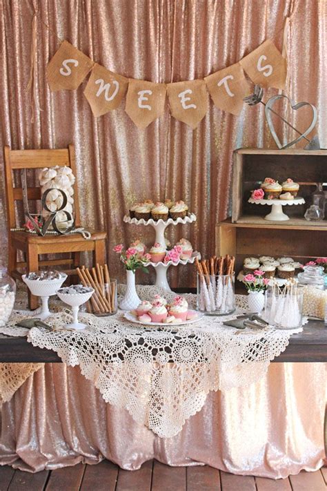 Glory Describes Her Vintage Dessert Table As A Mixture Of “rustic And Romantic” Created For A