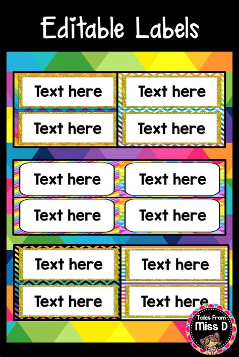 Organise Your Classroom With These Bright And Colourful Editable Labels
