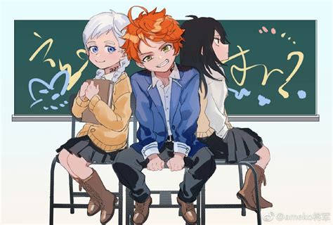 Norman Emma And Ray The Promised Neverland Yakusoku No Neverland Yakusokunoneverland