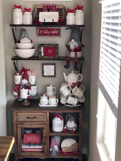 Diy farmhouse coffee bar ideas for your kitchen. 80+ FARMHOUSE INSPIRED VALENTINES DECOR http ...