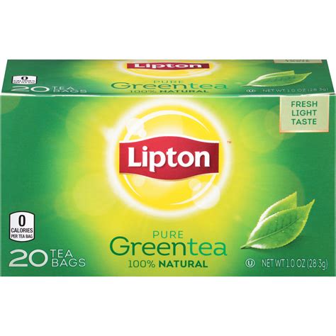 The tea brand sources its ingredients from the plantations of china, kenya, india, and sri lanka after carefully selecting them. Lipton Green Tea Pure 1.2 oz
