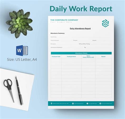 Daily Work Report Template New Daily Report Template Free Word Excel