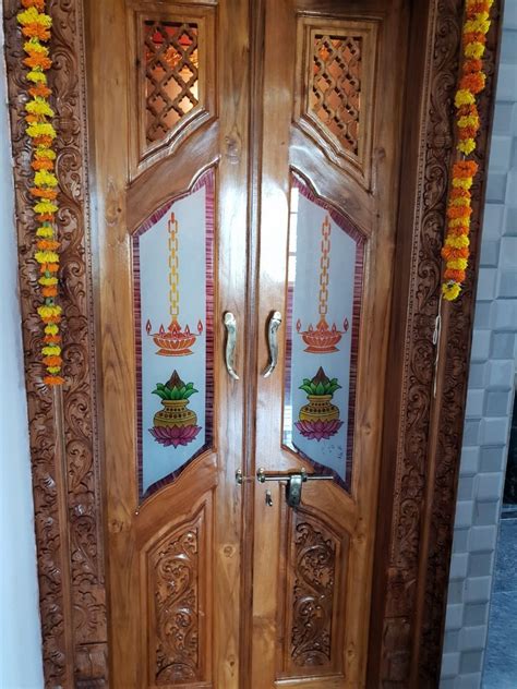 Wooden Double Door Design Pooja Room Door Designs In Wood Decorative