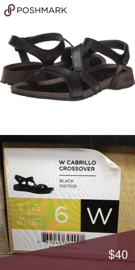 Teva Authentic Cabrillo Crossover Black Sandal 6 Black Sandals Sandals Teva Shoes