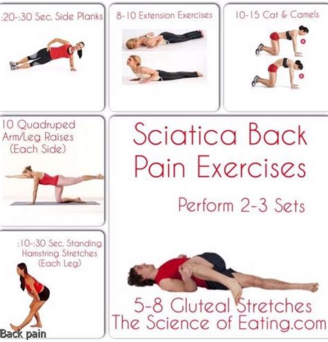 Pull the glutes close by pulling the bent leg around your body. Pin on Back pain relief
