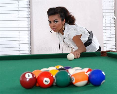 Female Pool Player Stock Photo Image Of Leisure Player 2969092