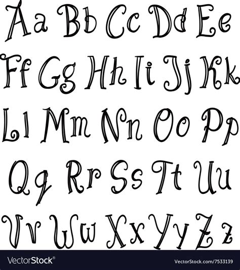 Hand Lettering Alphabet Fonts Alphabet Lettering Fonts Abc Letters
