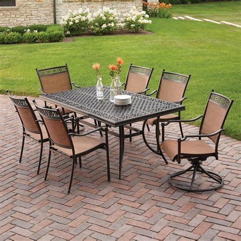 The most comfortable patio chairs this is the most comfortable chair i have ever sat on.sit on the chair, place your arms on the armrest, and it will blow. Hampton Bay Niles Park 7-Piece Sling Patio Dining Set ...