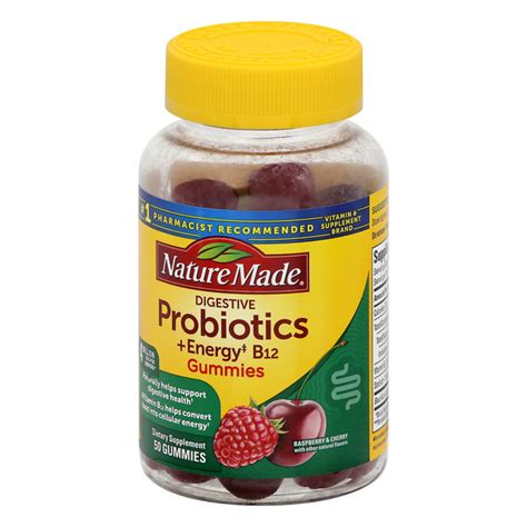 Nature Made Probiotics Digestive Energy B12 Raspberry And Cherry