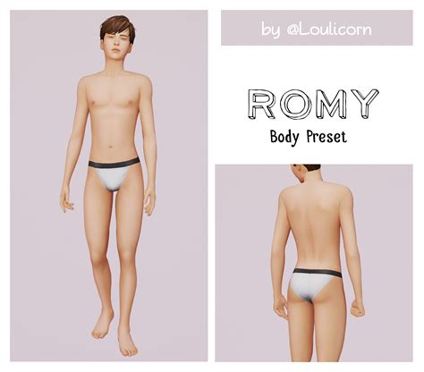 Loulicorn Romy Body Preset Screenshots The Sims Create A Sim CurseForge