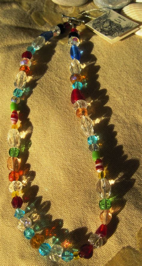 Its Tommy's Time: Bright multi-colored handmade beaded necklace (14 inch)