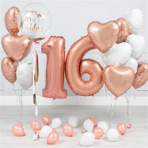 Inflated 16th Birthday Rose Gold Mini Package 16th Birthday