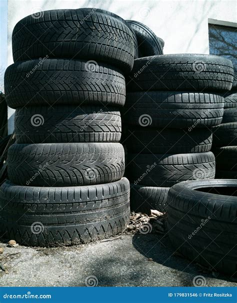 Stack Of New Tires Royalty Free Stock Photography