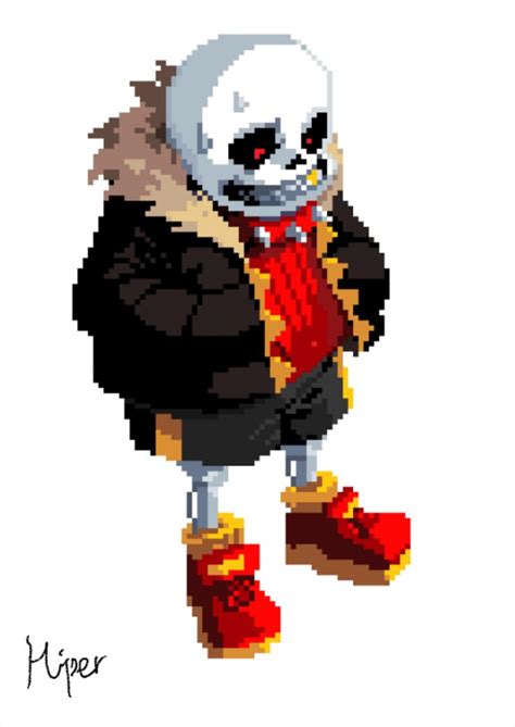 Underfell Sans Artist Korhiper Hiper Pixel Art Underfell Sans