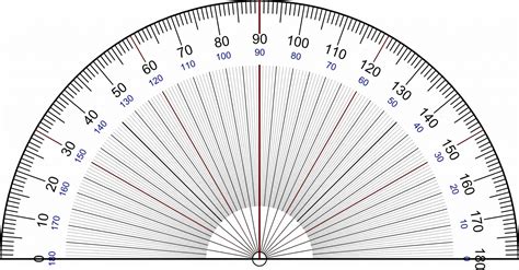 Free printable protractor 180 360 pdf with ruler