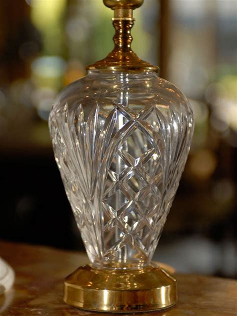 Waterford crystal lismore diamond 21 table lamp cashs of ireland. Small Waterford Crystal and Brass Kilkenny Lamp at 1stdibs